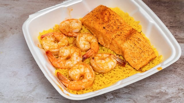 Salmon & Shrimp.