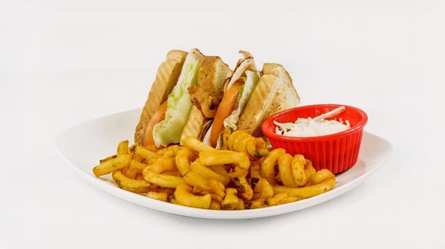 Turkey Ham Club Sandwich.