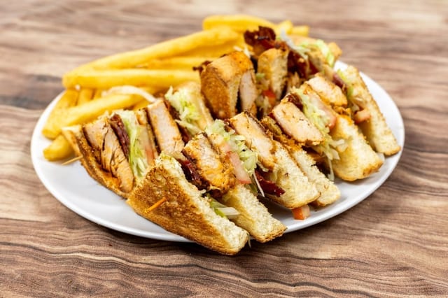 Grilled Chicken Club Sandwich.