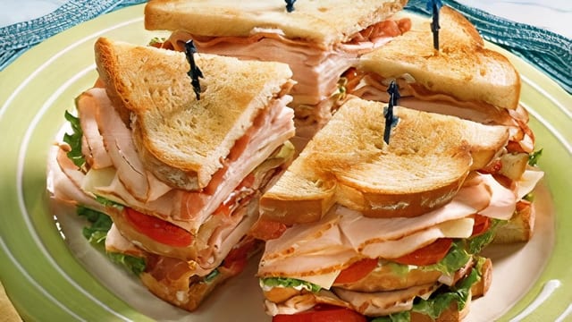 Turkey Club Sandwich.