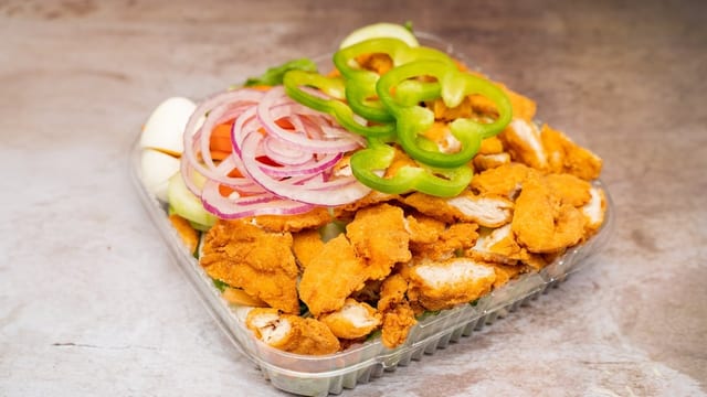 Crispy Chicken Finger Salad.