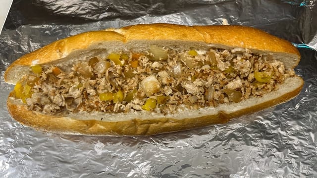 Chicken Cheesesteak Hoagie.