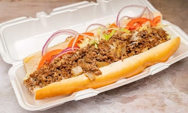 Pepper Cheesesteak Sandwich.