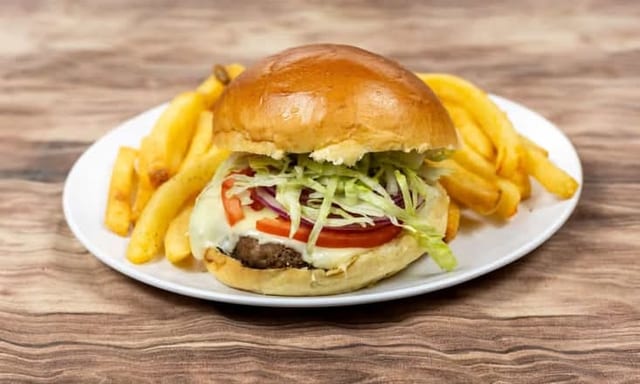 Turkey Cheeseburger Platter.